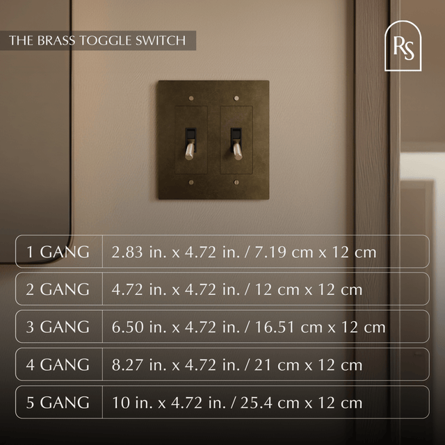 The Brass Toggle Switch (1 to 5 Gang) - Residence Supply
