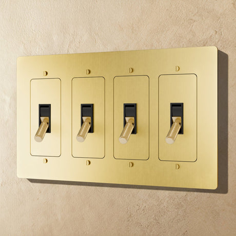 The Brass Toggle Switch (1 to 5 Gang) - Residence Supply