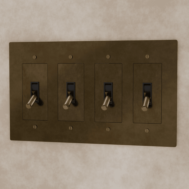 The Brass Toggle Switch (1 to 5 Gang) - Residence Supply