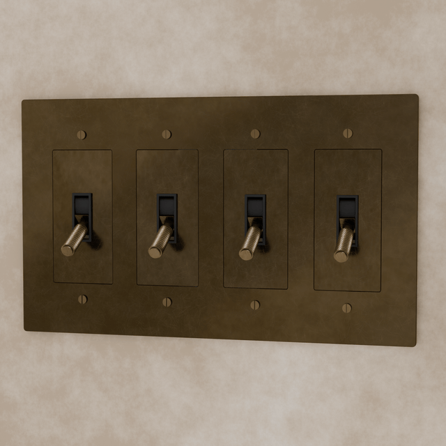 The Brass Toggle Switch (1 to 5 Gang) - Residence Supply