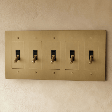 The Brass Toggle Switch (1 to 5 Gang) - Residence Supply