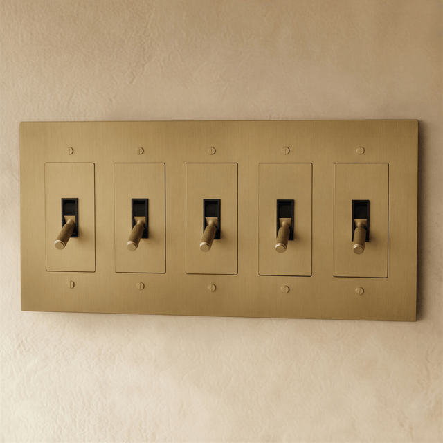 The Brass Toggle Switch (1 to 5 Gang) - Residence Supply