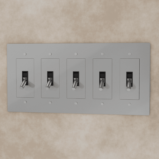 The Brass Toggle Switch (1 to 5 Gang) - Residence Supply