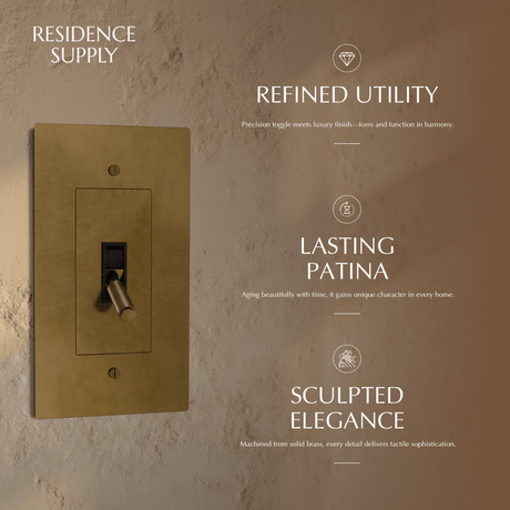 The Brass Toggle Switch (1 to 5 Gang) - Residence Supply
