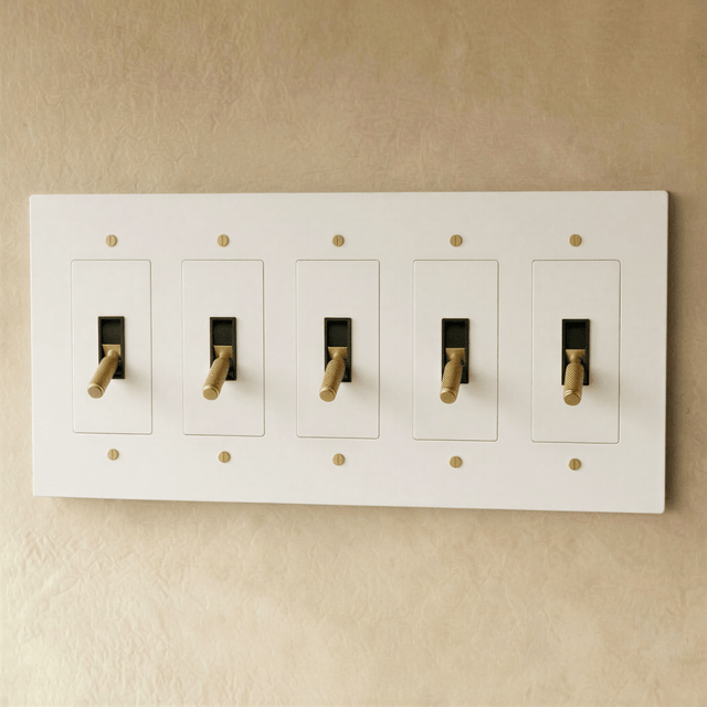 The Brass Toggle Switch (1 to 5 Gang) - Residence Supply