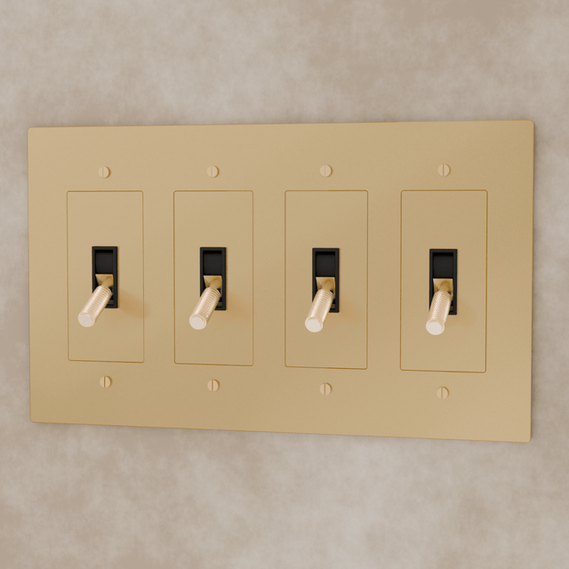 The Brass Toggle Switch (1 to 5 Gang) - Residence Supply