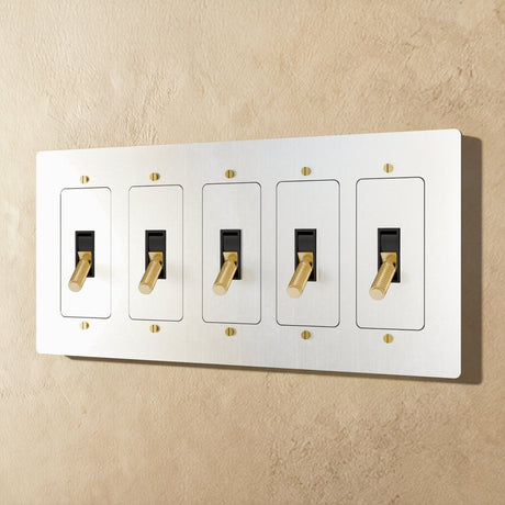 The Brass Toggle Switch (1 to 5 Gang) - Residence Supply