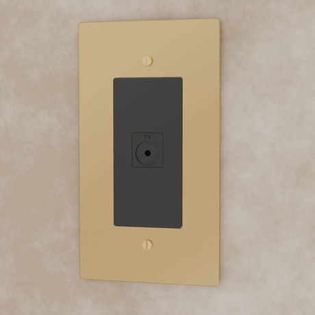 The Brass TV Socket (1 - Gang) - Residence Supply