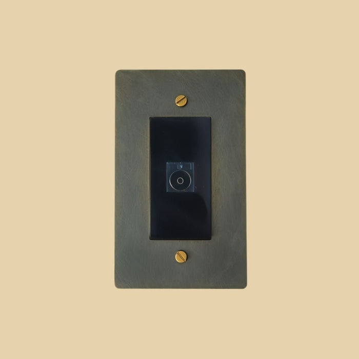 The Brass TV Socket (1 - Gang) - Residence Supply