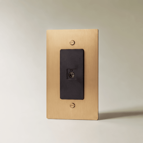 The Brass TV Socket (1-Gang) - Residence Supply