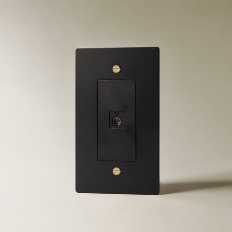 The Brass TV Socket (1-Gang) - Residence Supply