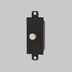 Black dimmer switch with cream knob and mounting holes