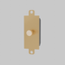 Brass dimmer switch with cream knob and mounting holes