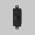 Black dimmer switch with rotary knob and mounting plates