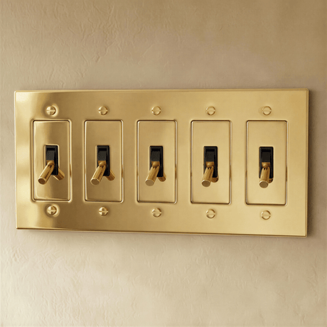 The Polished Brass Toggle Switch - Residence Supply