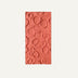Terracotta clay wall panel with embossed circular and organic motifs, displayed against a neutral background.