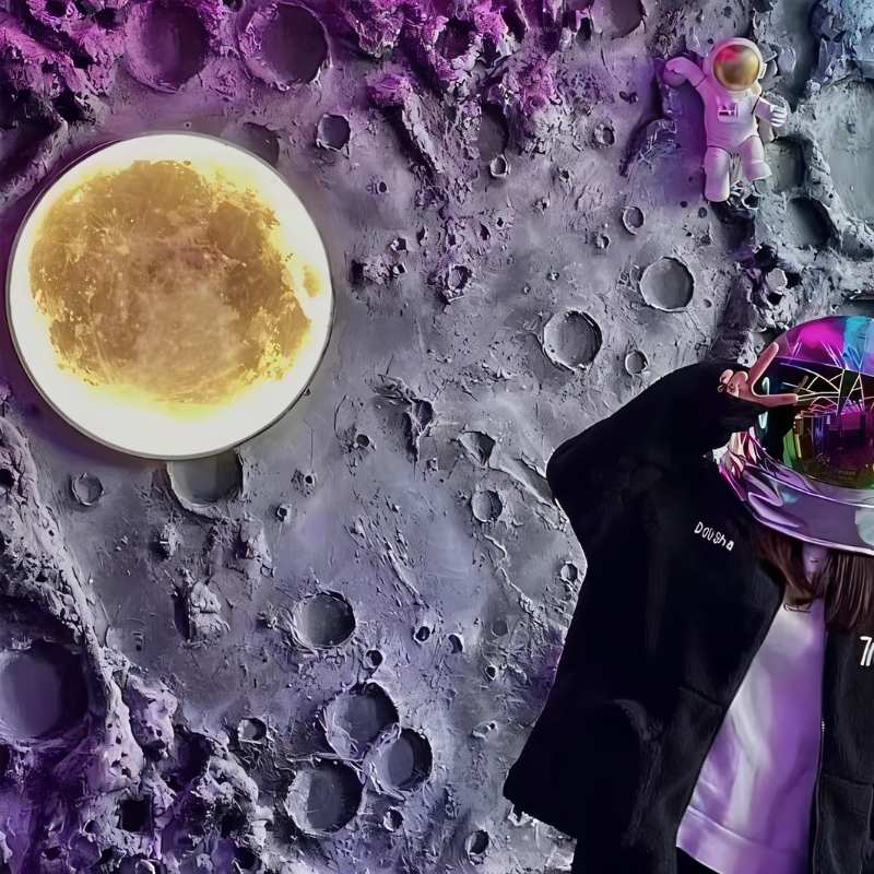 Tian Wall Panel - Illuminated Moon Design for Stunning Spaces