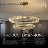 Tiwa 2 - Tier Chandelier - Residence Supply