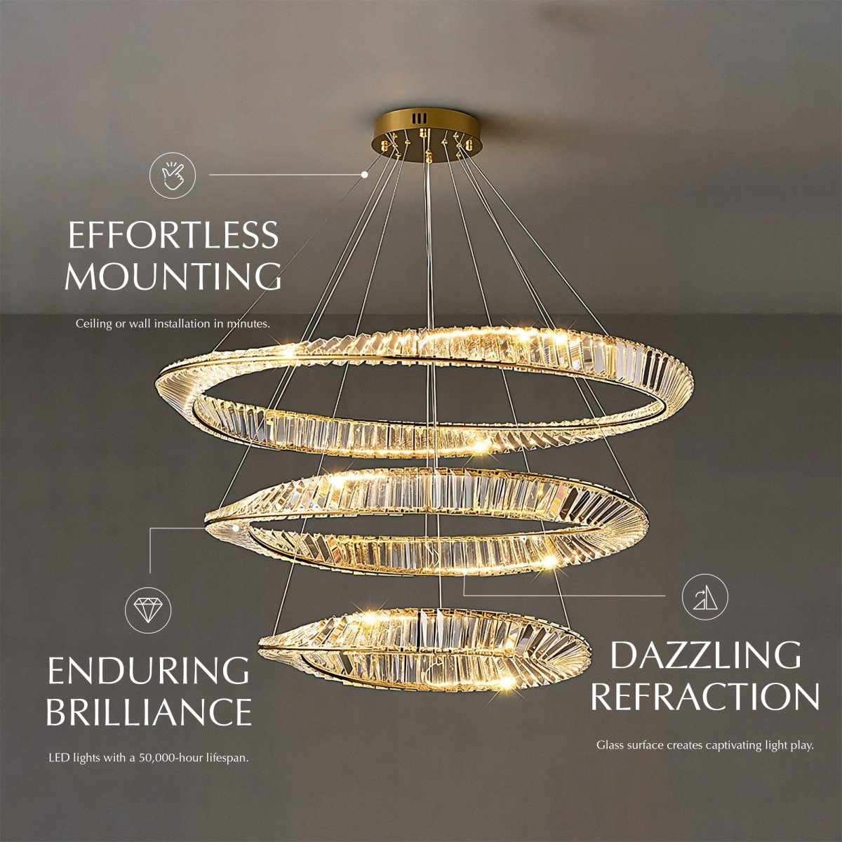 Tiwa 3 - Tier Chandelier - Residence Supply