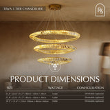 Tiwa 3 - Tier Chandelier - Residence Supply