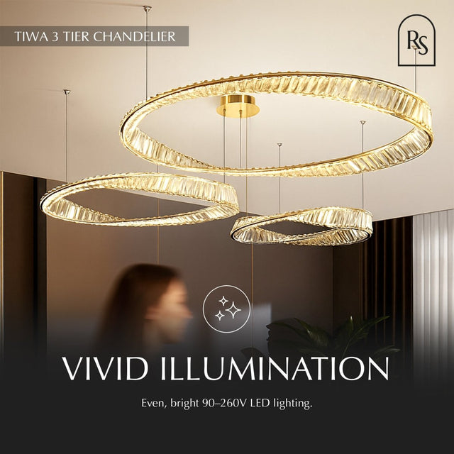 Tiwa 3 - Tier Chandelier - Residence Supply