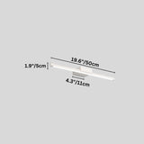"Dimensions of the Tovian wall lamp, showing length, width, and height measurements."
