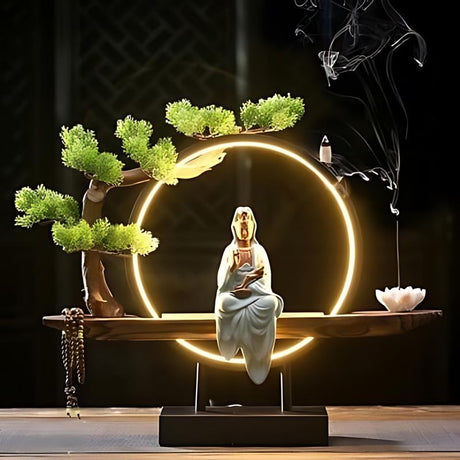 Tranquil Incense Burner Table Lamp