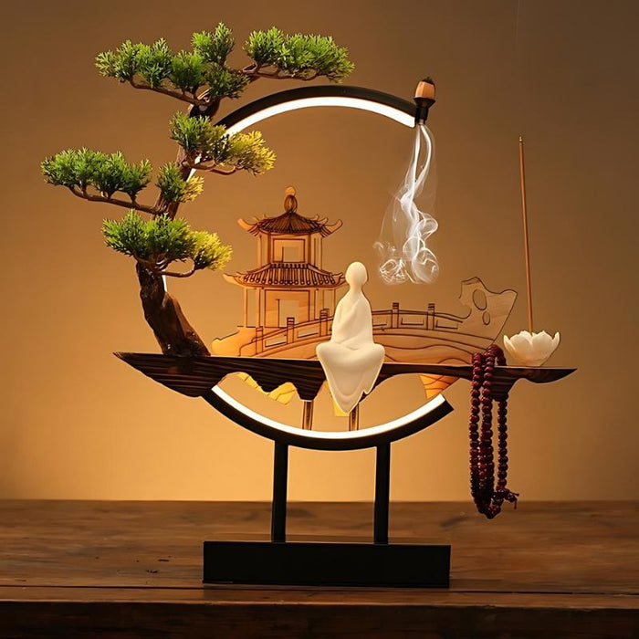 Tranquil Incense Burner Table Lamp - Modern Lighting Fixture