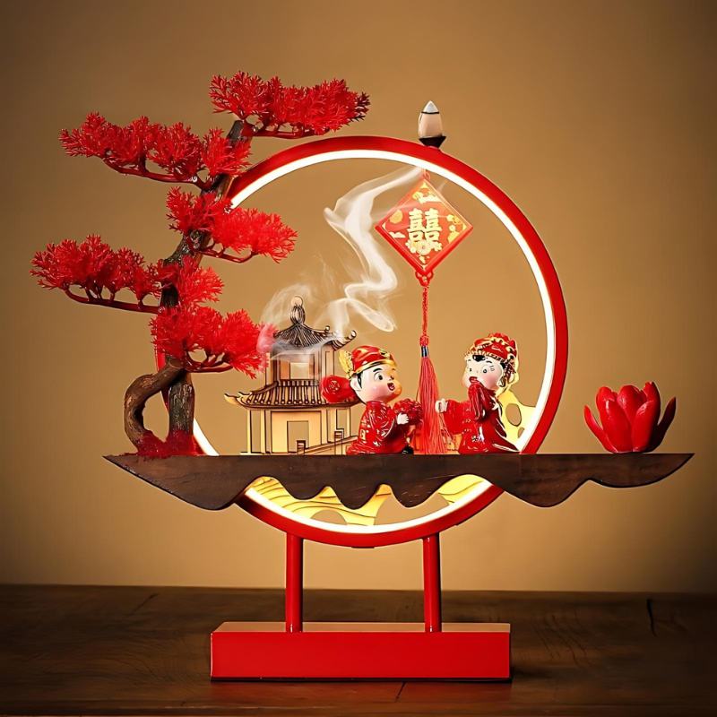 Tranquil Incense Burner Table Lamp
