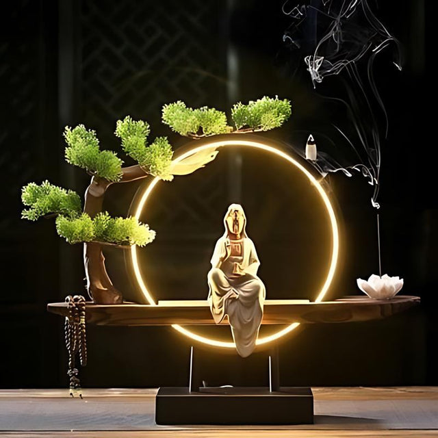 Tranquil Incense Burner Table Lamp