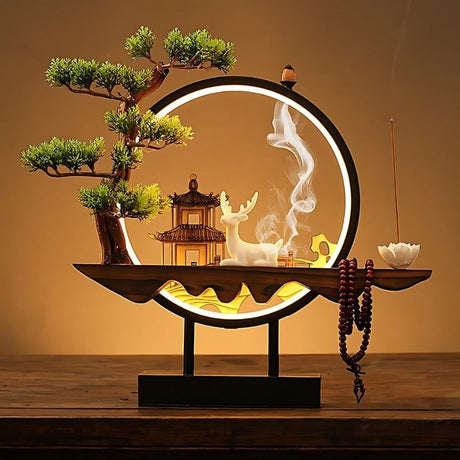 Tranquil Incense Burner Table Lamp