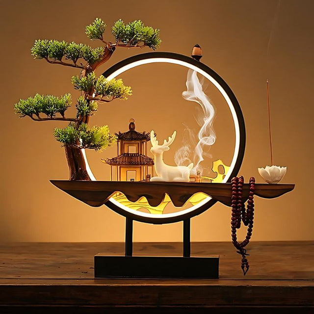 Tranquil Incense Burner Table Lamp