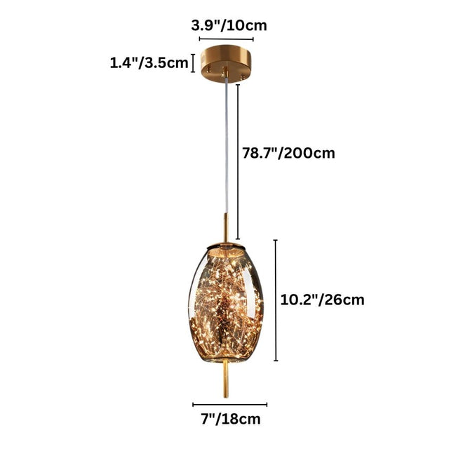 Lampe suspendue tourbillonnante