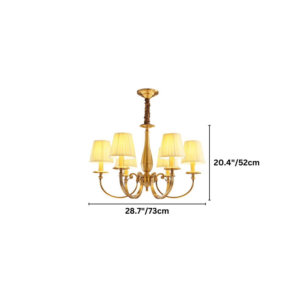 Uloma Chandelier – Elegant Lighting For Luxe Interiors 6-light version measuring 28.7'' wide and 20.4'' high for medium rooms.