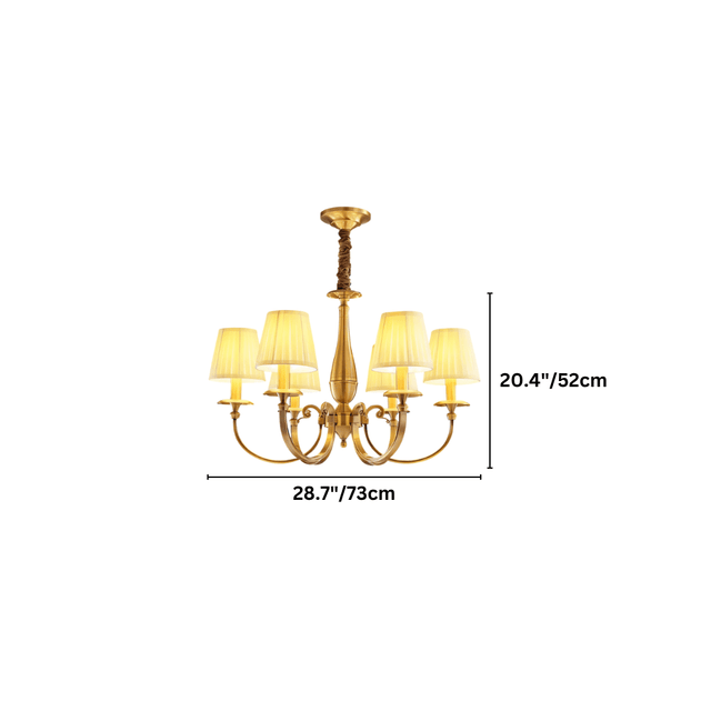 Uloma Chandelier – Elegant Lighting For Luxe Interiors 6-light version measuring 28.7'' wide and 20.4'' high for medium rooms.