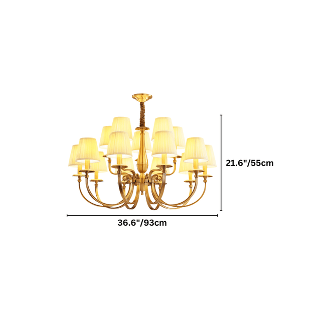 Uloma Chandelier – Elegant Lighting For Luxe Interiors 15-light model with 36.6'' width and 21.6'' height for grand interiors.