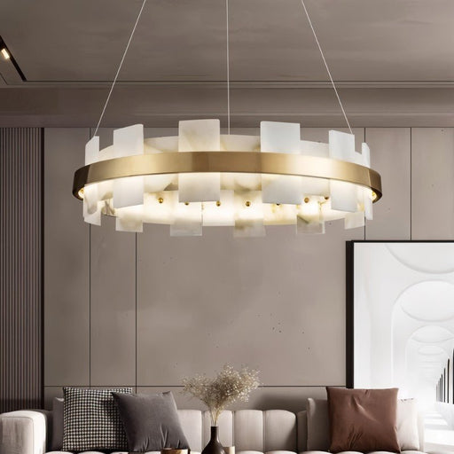 Varnaka Alabaster Chandelier - Living Room Lighting