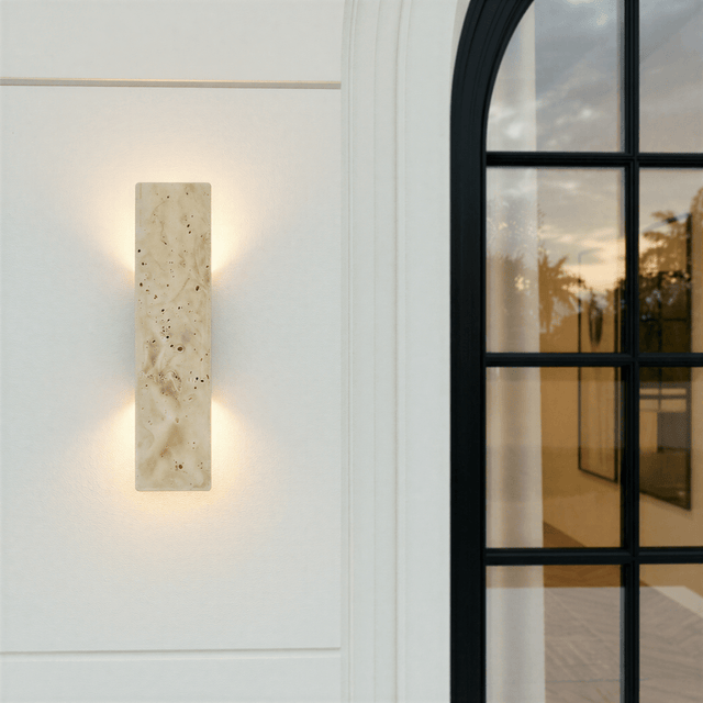 Veil Travertine Wall Lamp - Residence Supply