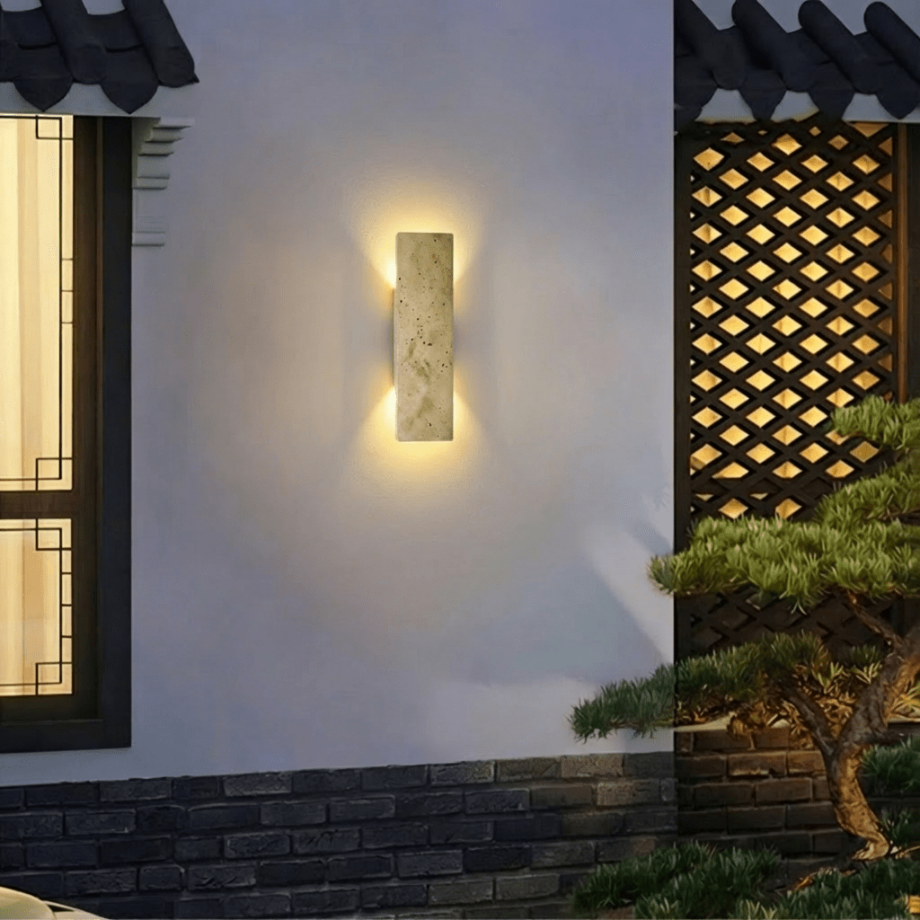 Veil Travertine Wall Lamp - Residence Supply
