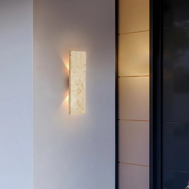 Veil Travertine Wall Lamp - Residence Supply