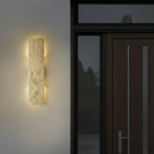 Veil Travertine Wall Lamp - Residence Supply