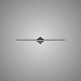 "A modern black wall lamp with a diamond-shaped base and horizontal bar, showcasing its minimalist design, isolated on a light gray background."