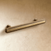 Brushed nickel drawer pull with oval handle, 5.9 inches wide, shown on white studio background with dimensional specification