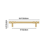 "Dimensions of a large gold faceted brass pull bar with a diamond-cut texture, blending geometric precision with modern luxury."