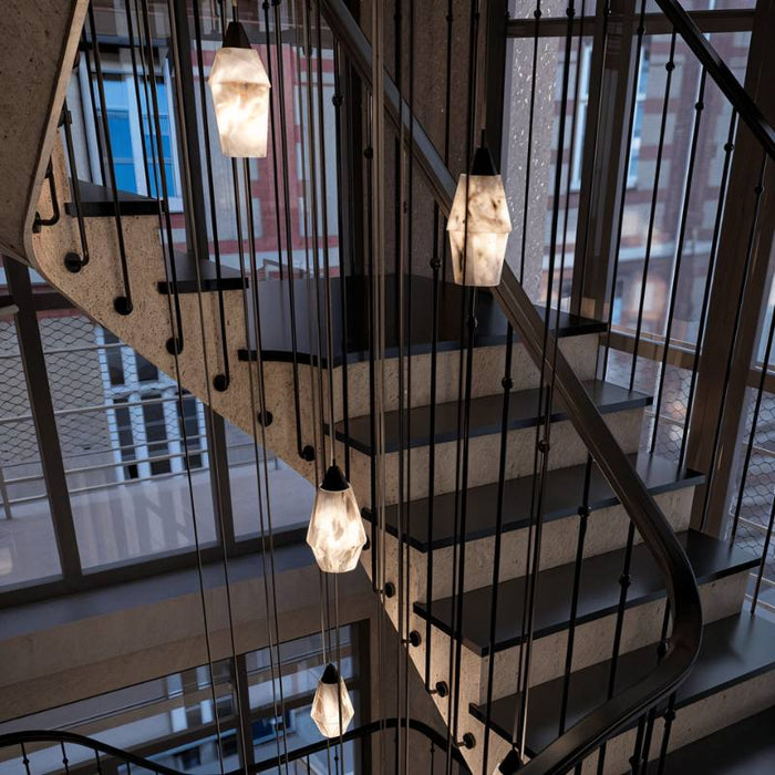 Viviana Alabaster Pendant Light - Stair Lighting