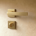 Two chrome door handles shown in front and side views with dimensions labeled on white background.
