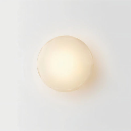 "Round replacement glass shade for a modern wall lamp."