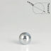 Polished chrome spherical knob shown with technical specifications and dimensional diagram.