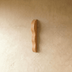 Wavy wooden shelf with textured grain finish, shown in side profile view against white background.