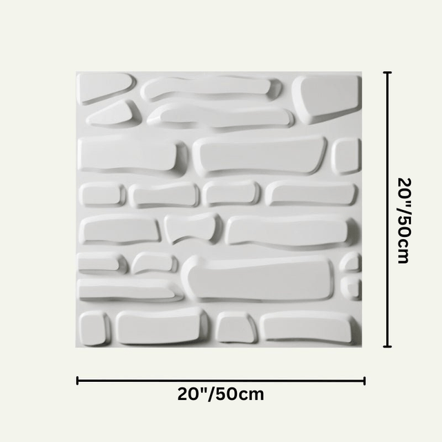 Wenar Wall Panel with 3D PVC texture shown with 20x20 inch dimensions, suitable for customizable wall installations.